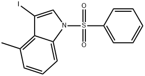 1-(benzenesulfonyl)-3-iodo-4-methyl-1H-indole Struktur