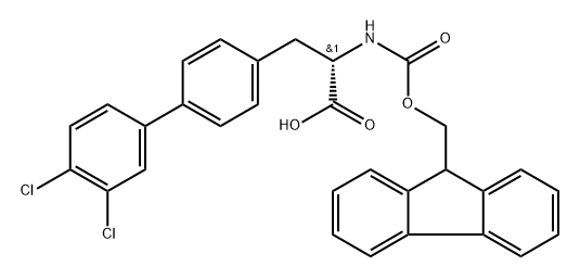 Fmoc-Bph34dC-OH Struktur