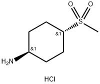 Cyclohexanamine, 4-(methylsulfonyl)-, hydrochloride (1:1), trans- Struktur