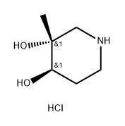 (3R,4R)-Rel-3-Methyl-3,4-piperidinediol hydrochloride Struktur