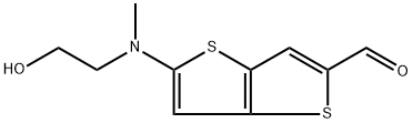 Thieno[3,2-b]thiophene-2-carboxaldehyde, 5-[(2-hydroxyethyl)methylamino]- Struktur