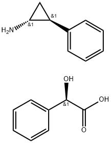 Benzeneacetic acid, α-hydroxy-, (αR)-, compd. with (1R,2S)-2-phenylcyclopropanamine (1:1) Struktur