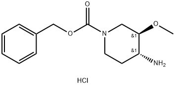 trans-1-cbz-4-amino-3-methoxypiperidine hydrochloride Struktur