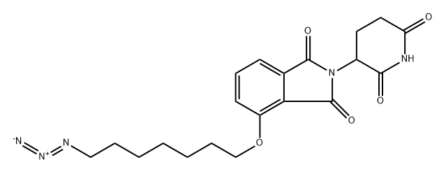 4-((7-azidoheptyl)oxy)-2-(2,6-dioxopiperidin-3-yl)isoindoline-1,3-dione Struktur