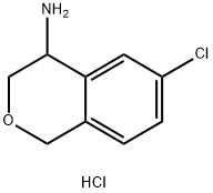 1H-2-Benzopyran-4-amine, 6-chloro-3,4-dihydro-, hydrochloride (1:1) Struktur