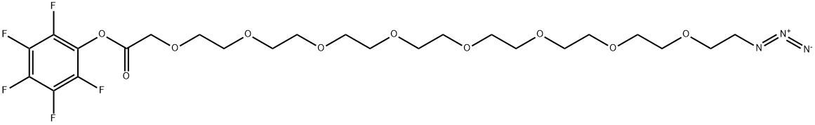 Azido-PEG8-CH2CO2-PFP Struktur