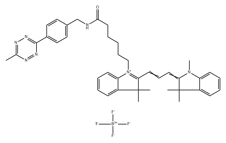 Cy3 methyltetrazine Struktur