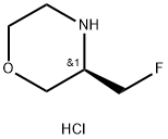 Morpholine, 3-(fluoromethyl)-, hydrochloride, (3R)- Struktur