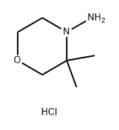 4-Morpholinamine, 3,3-dimethyl-, dihydrochloride Struktur