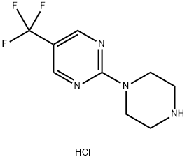 2-(piperazin-1-yl)-5-(trifluoromethyl)pyrimidine hydrochloride Struktur