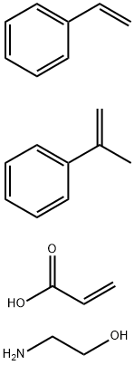 2-Propenoic acid polymer with ethenylbenzene and (1-methylethenyl)benzene, compd. with 2-aminoethanol Struktur