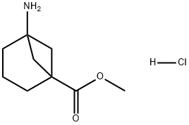 Bicyclo[3.1.1]heptane-1-carboxylic acid, 5-amino-, methyl ester, hydrochloride (1:1) Struktur