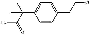 Benzeneacetic acid, 4-(2-chloroethyl)-α,α-dimethyl- Struktur