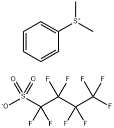 dimethyl(phenyl)sulfanium nonafluorobutane-1-sulfonate Struktur