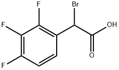 α-bromo-(2,3,4-trifluorophenyl)acetic acid Struktur