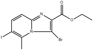 ethyl 3-bromo-6-iodo-5-methylimidazo[1,2-a]pyridine-2-carboxylate Struktur