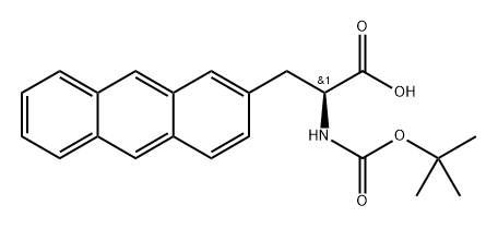 2-Anthracenepropanoic acid, α-[[(1,1-dimethylethoxy)carbonyl]amino]-, (αS)- Struktur