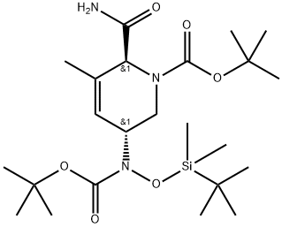 tert-butyl (3R,6S)-3-((tert-butoxycarbonyl)((tert-butyldimethylsilyl)oxy)amino) -6-carbamoyl -5-methyl-3,6-dihydropyridine-1(2H)-carboxylate