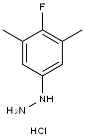 (4-Fluoro-3,5-dimethylphenyl)hydrazine hydrochloride Struktur