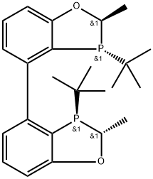 (2R,2'R,3R,3'R)-3,3'-di-tert-butyl-2,2'-dimethyl-2,2',3,3'-tetrahydro-4,4'-bibenzo[d][1,3]oxaphosphole Struktur