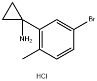 Cyclopropanamine, 1-(5-bromo-2-methylphenyl)-, hydrochloride (1:1) Struktur