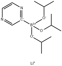 Borate(1-), tris(2-propanolato)-2-pyrazinyl-, lithium (1:1), (T-4)- Struktur