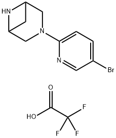 3,6-Diazabicyclo[3.1.1]heptane, 3-(5-bromo-2-pyridinyl)-, 2,2,2-trifluoroacetate (1:2) Struktur