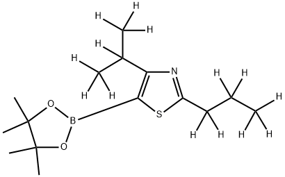 [2-(n-Propyl)-4-(iso-propyl)-d14]-thiazole-5-boronic acid pinacol ester Struktur