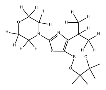 [4-(iso-Propyl)-2-morpholino-d15]-thiazole-5-boronic acid pinacol ester Struktur