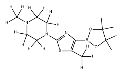 [5-Methyl-2-(N-methylpiperazin-1-yl)-d14]-thiazole-4-boronic acid pinacol ester Struktur