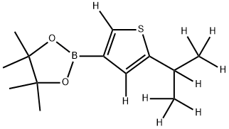 2-[(iso-Propyl)thiophene-d9]-3-boronic acid pinacol ester Struktur