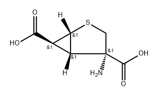 2-Thiabicyclo[3.1.0]hexane-4,6-dicarboxylicacid,4-amino-,(1R,4S,5S,6S)-rel-(+)-(9CI) Struktur