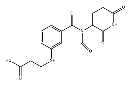 β-Alanine, N-[2-(2,6-dioxo-3-piperidinyl)-2,3-dihydro-1,3-dioxo-1H-isoindol-4-yl]- Struktur