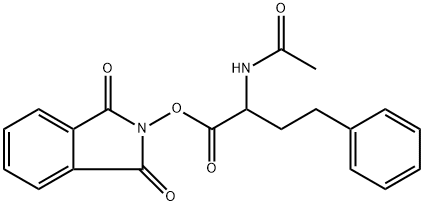 Benzenebutanoic acid, α-(acetylamino)-, 1,3-dihydro-1,3-dioxo-2H-isoindol-2-yl ester Struktur