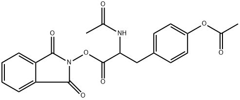 Tyrosine, N,O-diacetyl-, 1,3-dihydro-1,3-dioxo-2H-isoindol-2-yl ester, (-)- Struktur