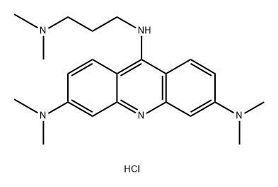 3,6,9-Acridinetriamine, N9-[3-(dimethylamino)propyl]-N3,N3,N6,N6-tetramethyl-, hydrochloride (1:2) Struktur