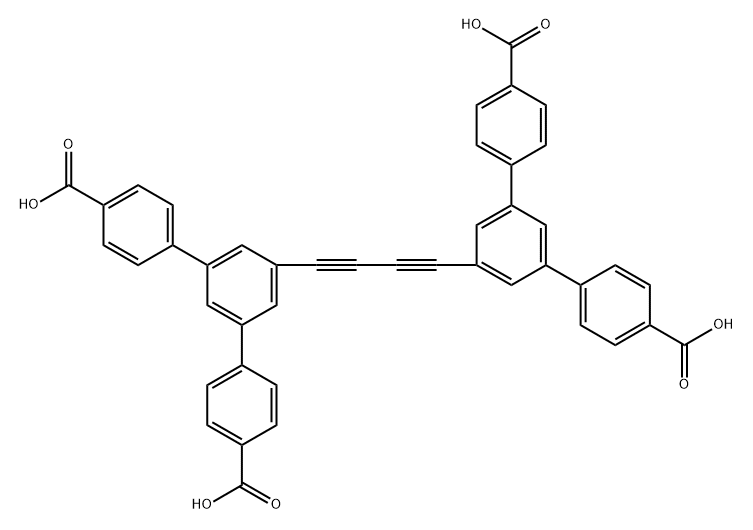 5',5''''-(buta-1,3-diyne-1,4-diyl)bis(([1,1':3',1''-terphenyl]-4,4''-dicarboxylic acid)) Struktur