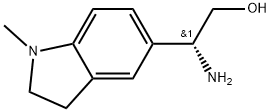 1H-Indole-5-ethanol, β-amino-2,3-dihydro-1-methyl-, (βR)- Struktur