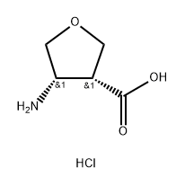 cis-4-Amino-tetrahydro-furan-3-carboxylic acid hydrochloride Struktur