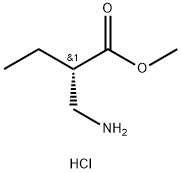 Butanoic acid, 2-(aminomethyl)-, methyl ester, hydrochloride (1:1), (2S)- Struktur