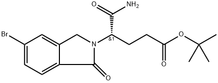 tert-butyl (S)-5-amino-4-(5-bromo-1-oxoisoindolin-2-yl)-5-oxopentanoate Struktur