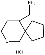 {7-oxaspiro[4.5]decan-10-yl}methanamine hydrochloride Struktur