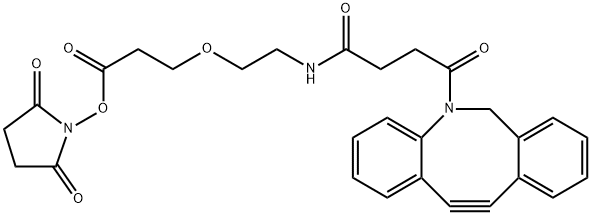 Azadibenzocyclooctyne-PEG1-N-hydroxysuccinimidyl ester Struktur