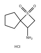 3-amino-1lambda6-thiaspiro[3.4]octane-1,1-dione hydrochloride Struktur