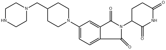 2-(2,6-dioxopiperidin-3-yl)-5-(4-(piperazin-1-ylmethyl)piperidin-1-yl)isoindoline-1,3-dione Struktur