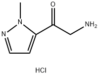 Ethanone, 2-amino-1-(1-methyl-1H-pyrazol-5-yl)-, hydrochloride (1:1) Struktur