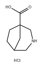 3-azabicyclo[3.2.1]octane-1-carboxylic acid hydrochloride Struktur