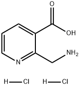 3-Pyridinecarboxylic acid, 2-(aminomethyl)-, hydrochloride (1:2) Struktur