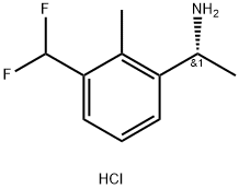 Benzenemethanamine, 3-(difluoromethyl)-α,2-dimethyl-, hydrochloride (1:1), (αR)- Struktur