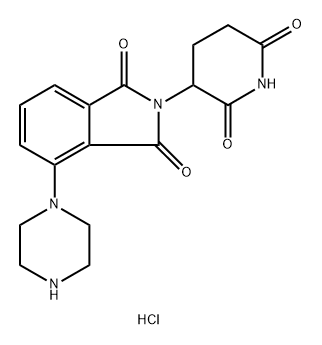 2-(2,6-dioxo-3-piperidinyl)-4-(1-piperazinyl)-1H-Isoindole-1,3(2H)-dione Struktur